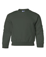 Gildan G180B Youth Heavy Blend 50/50 Fleece Crew #color_FOREST GREEN