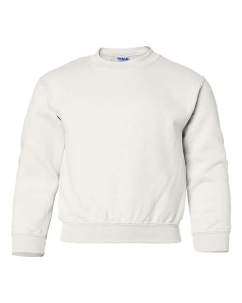 Gildan G180B Youth Heavy Blend 50/50 Fleece Crew #color_WHITE
