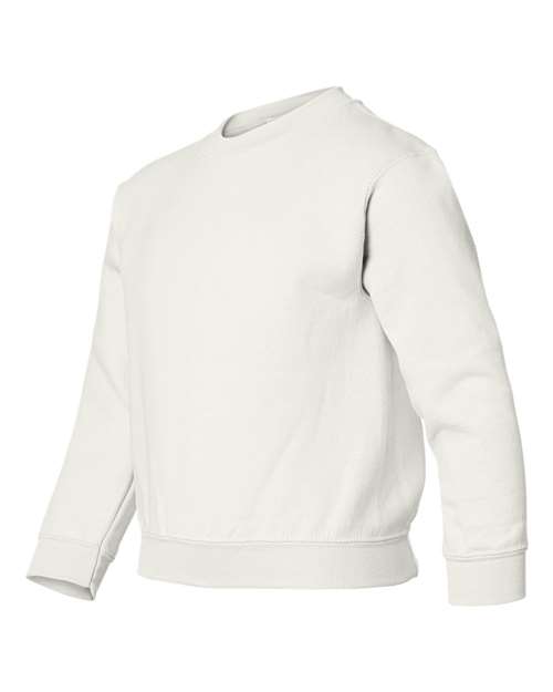 Gildan G180B Youth Heavy Blend 50/50 Fleece Crew #color_WHITE