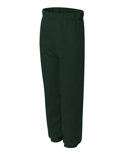 Jerzees 973B Youth NuBlend Fleece Sweatpants #color_FOREST GREEN