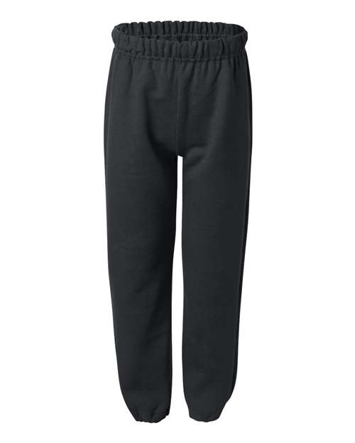 Gildan G182B Youth Heavy Blend 50/50 Sweatpant #color_BLACK