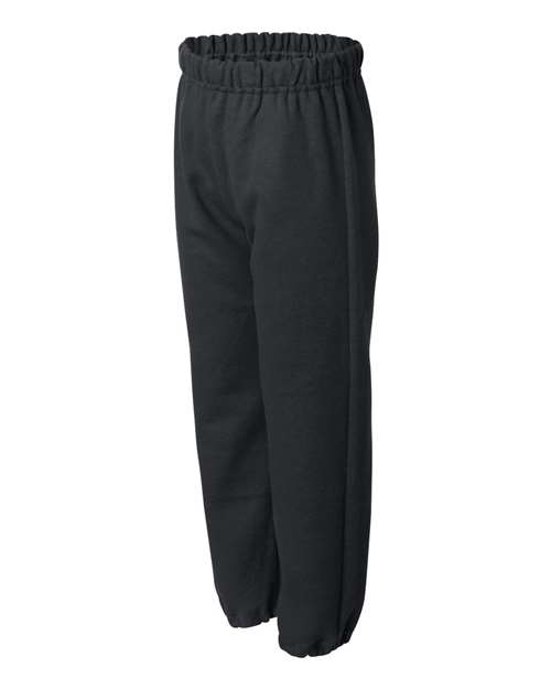 Gildan G182B Youth Heavy Blend 50/50 Sweatpant #color_BLACK