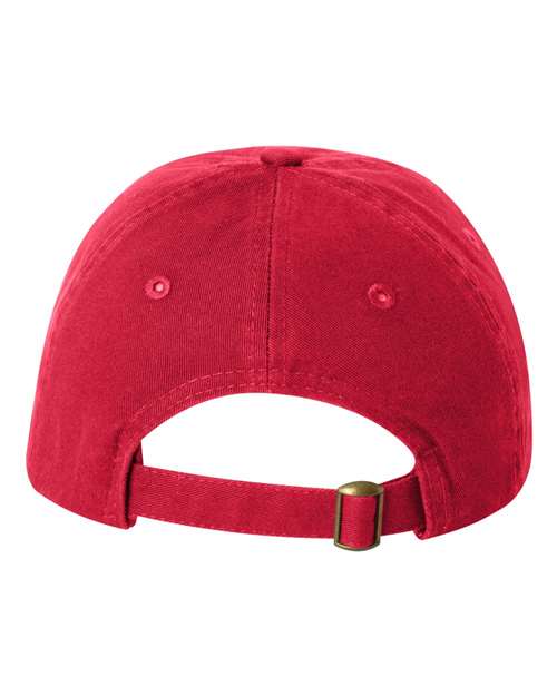 Valucap VC300Y Small Fit Bio-Washed Dad Hat #color_Red
