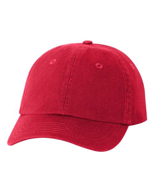 Valucap VC300Y Small Fit Bio-Washed Dad Hat #color_Red