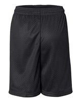 ""Badger 2207 Youth Pro Mesh 6" Shorts" #color_Black"