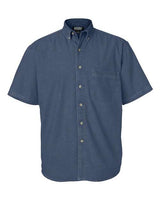 Sierra Pacific 0211 Denim Short Sleeve Shirt #color_Dark Denim