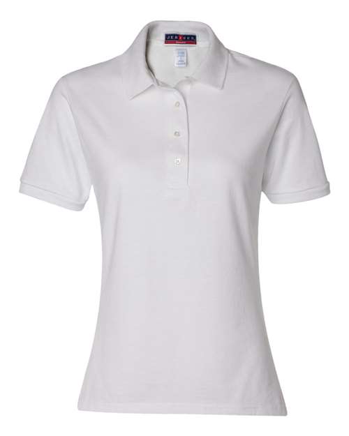 Jerzees 437W Ladies' SpotShield Jersey Polo #color_WHITE