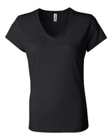 Bella + Canvas B6005 Ladies' Jersey Short-Sleeve V-Neck T-Shirt #color_BLACK