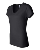 Bella + Canvas B6005 Ladies' Jersey Short-Sleeve V-Neck T-Shirt #color_BLACK