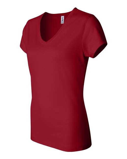 Bella + Canvas B6005 Ladies' Jersey Short-Sleeve V-Neck T-Shirt #color_RED