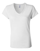 Bella + Canvas B6005 Ladies' Jersey Short-Sleeve V-Neck T-Shirt #color_WHITE