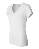 Bella + Canvas B6005 Ladies' Jersey Short-Sleeve V-Neck T-Shirt #color_WHITE