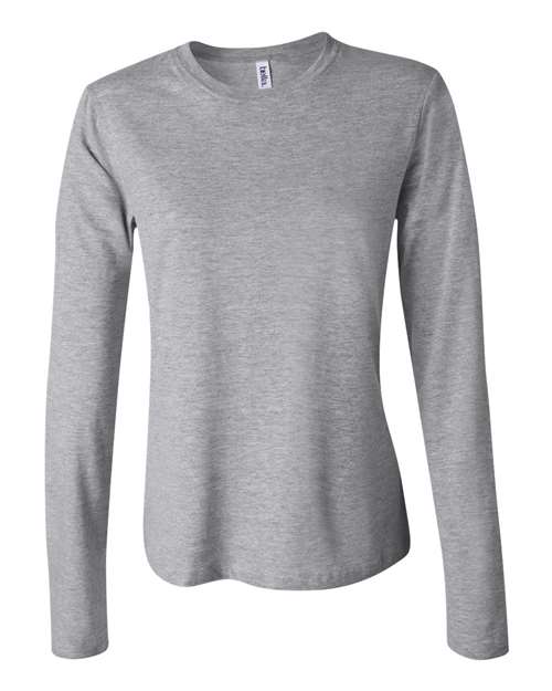 Bella + Canvas B6500 Ladies' Jersey Long-Sleeve T-Shirt #color_ATHLETIC HEATHER