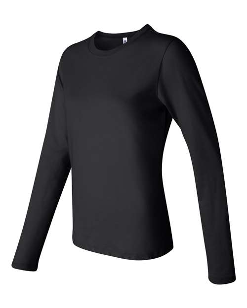 Bella + Canvas B6500 Ladies' Jersey Long-Sleeve T-Shirt #color_BLACK