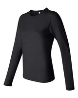 Bella + Canvas B6500 Ladies' Jersey Long-Sleeve T-Shirt #color_BLACK
