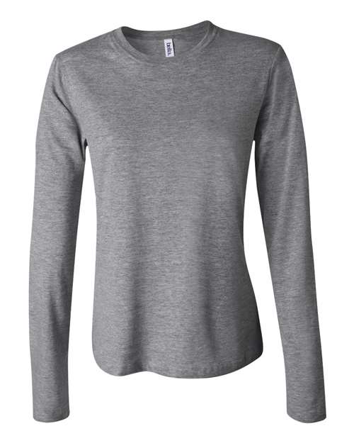 Bella + Canvas B6500 Ladies' Jersey Long-Sleeve T-Shirt #color_DEEP HEATHER