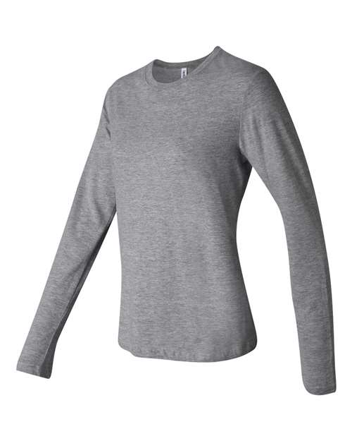 Bella + Canvas B6500 Ladies' Jersey Long-Sleeve T-Shirt #color_DEEP HEATHER