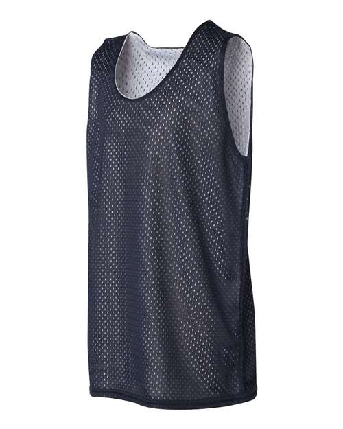 Badger 2529 Youth Pro Mesh Reversible Tank Top #color_Navy/ White