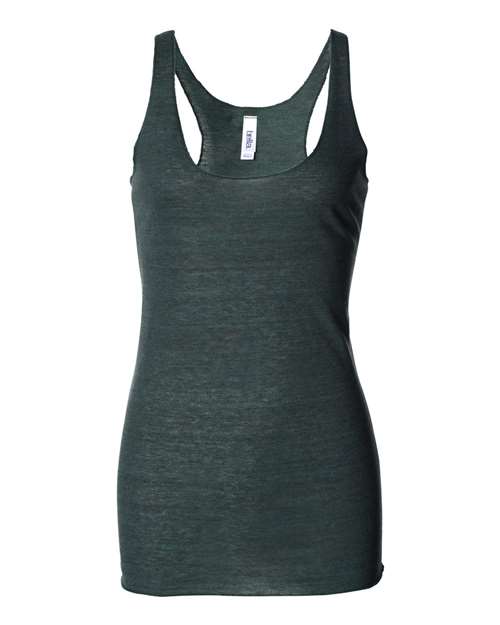 Bella + Canvas 8430 Ladies' Triblend Racerback Tank #color_EMERALD TRIBLEND