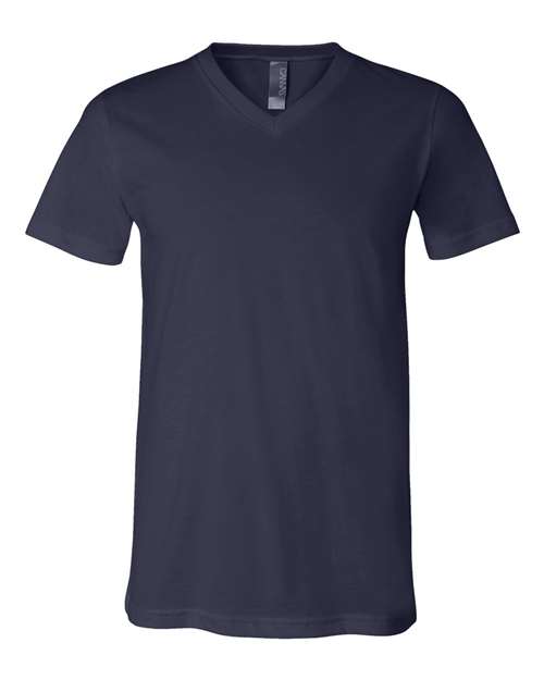 Bella + Canvas 3005 Unisex Jersey Short-Sleeve V-Neck T-Shirt #color_NAVY