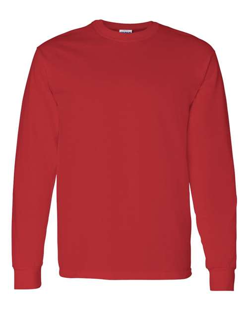 Gildan G540 Adult Heavy Cotton Long-Sleeve T-Shirt #color_RED