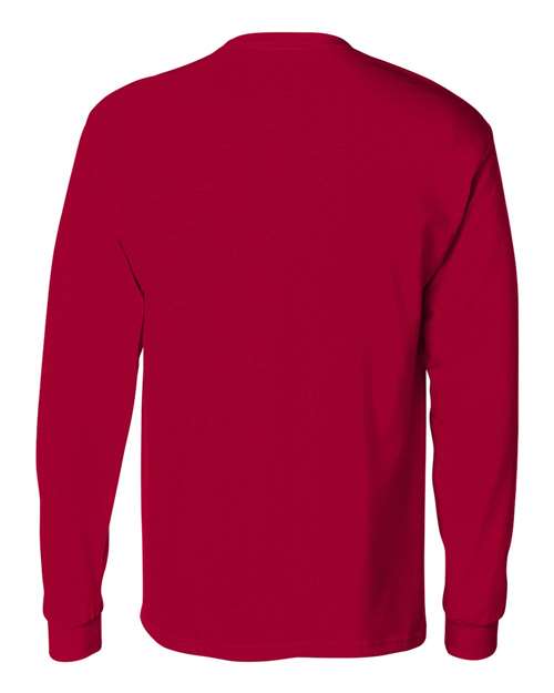 Hanes 5596 Men's Authentic-T Long-Sleeve Pocket T-Shirt #color_DEEP RED