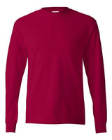 Hanes 5586 Adult Authentic-T Long-Sleeve T-Shirt #color_DEEP RED