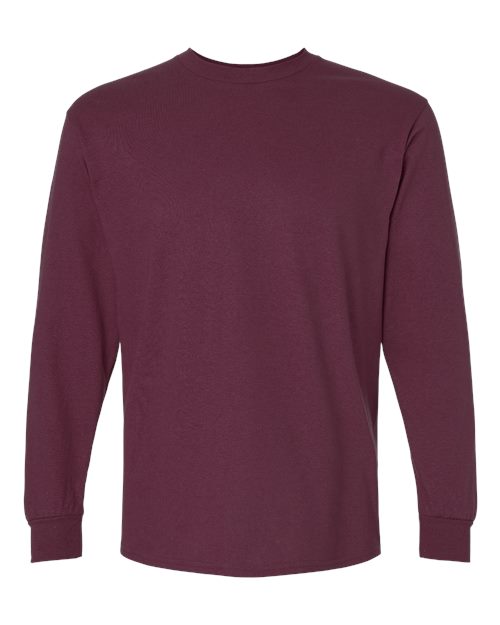 Gildan G240 Adult Ultra Cotton  Long-Sleeve T-Shirt #color_MAROON