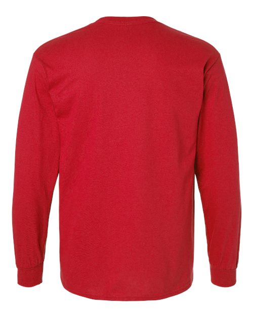 Gildan G240 Adult Ultra Cotton  Long-Sleeve T-Shirt #color_RED