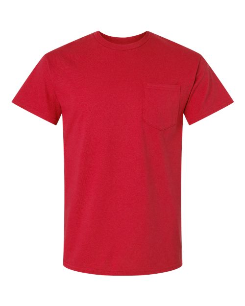 Gildan G230 Adult Ultra Cotton  Pocket T-Shirt #color_RED