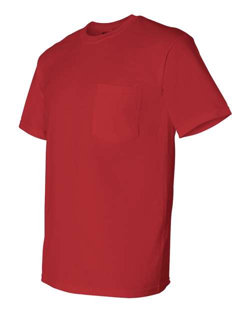 Gildan G830 Adult 50/50 Pocket T-Shirt #color_RED