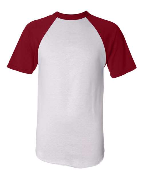Augusta Sportswear 423 Adult Short-Sleeve Baseball Jersey #color_WHITE/ RED