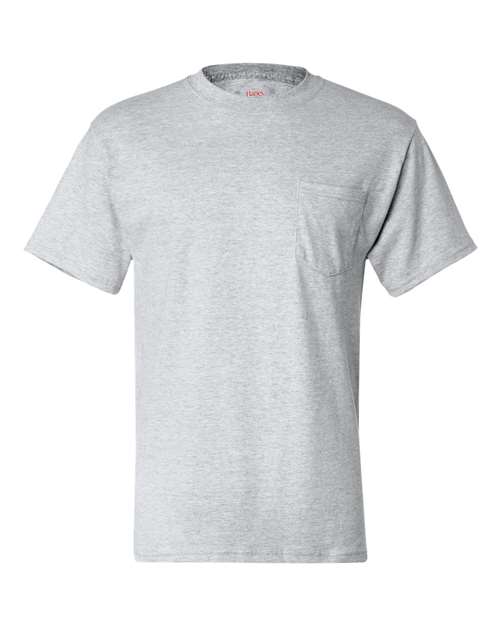 Hanes 5190P Adult Beefy-T with Pocket #color_ASH