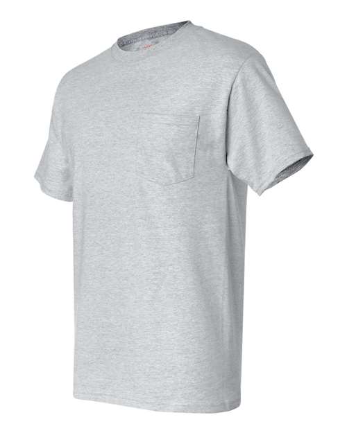 Hanes 5190P Adult Beefy-T with Pocket #color_ASH