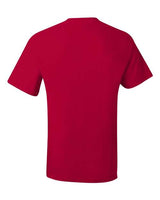 Hanes 5190P Adult Beefy-T with Pocket #color_DEEP RED