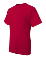 Hanes 5190P Adult Beefy-T with Pocket #color_DEEP RED
