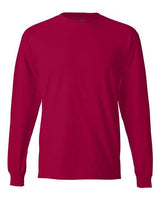 Hanes 5186 Adult Long-Sleeve Beefy-T #color_DEEP RED