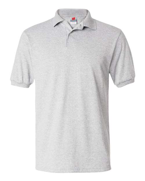 Hanes 054 Adult 50/50 EcoSmart Jersey Knit Polo #color_ASH