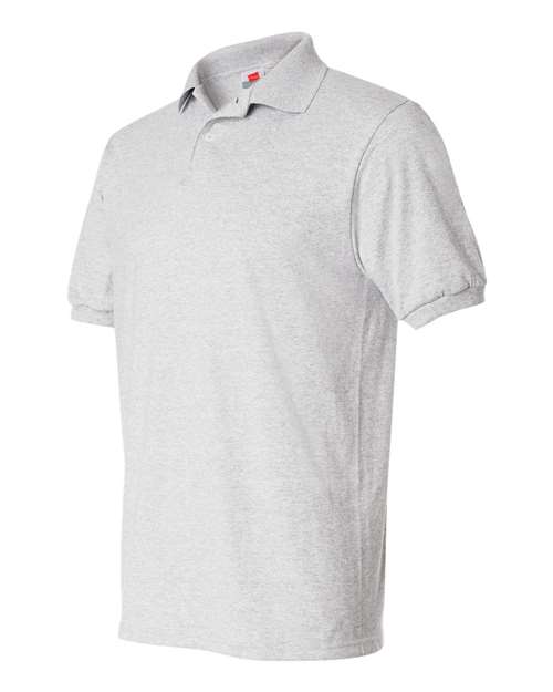 Hanes 054 Adult 50/50 EcoSmart Jersey Knit Polo #color_ASH