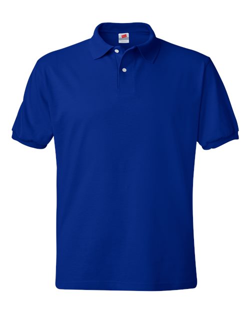Hanes 054 Adult 50/50 EcoSmart Jersey Knit Polo #color_DEEP ROYAL