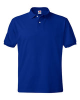 Hanes 054 Adult 50/50 EcoSmart Jersey Knit Polo #color_DEEP ROYAL