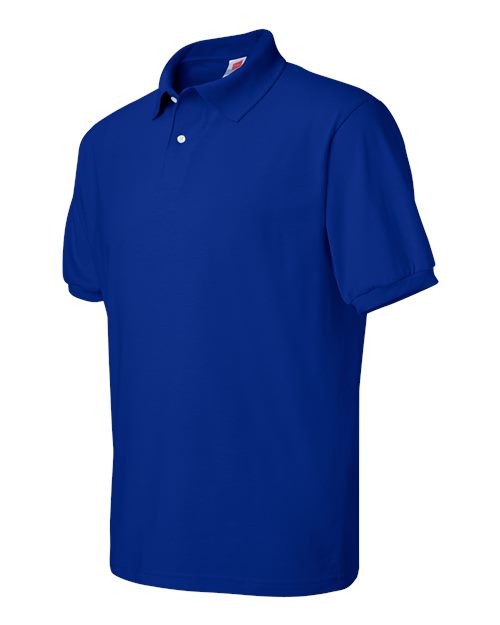 Hanes 054 Adult 50/50 EcoSmart Jersey Knit Polo #color_DEEP ROYAL