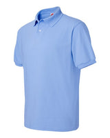 Hanes 054 Adult 50/50 EcoSmart Jersey Knit Polo #color_LIGHT BLUE