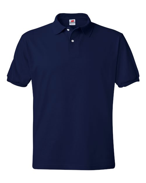 Hanes 054 Adult 50/50 EcoSmart Jersey Knit Polo #color_NAVY