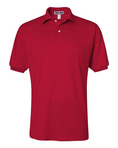 Jerzees 437 Adult SpotShield Jersey Polo #color_TRUE RED