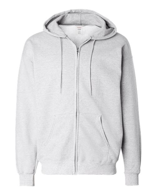 Hanes F280 Adult Ultimate Cotton 90/10 Full-Zip Hooded Sweatshirt #color_ASH