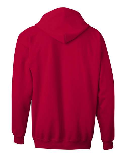 Hanes F280 Adult Ultimate Cotton 90/10 Full-Zip Hooded Sweatshirt #color_DEEP RED