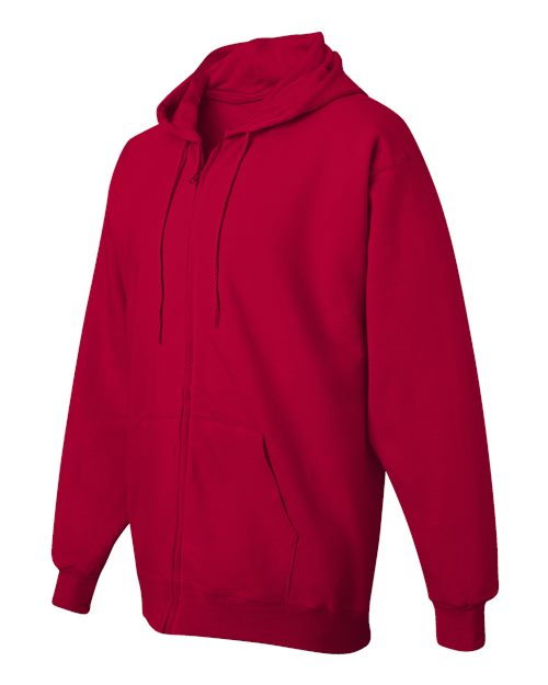 Hanes F280 Adult Ultimate Cotton 90/10 Full-Zip Hooded Sweatshirt #color_DEEP RED