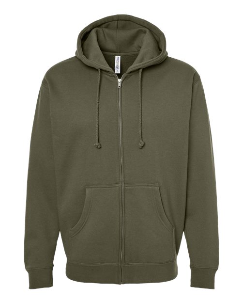 Independent Trading Co. IND4000Z Heavyweight Full-Zip Hooded Sweatshirt #color_Army