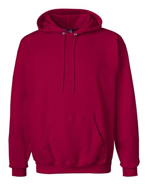 Hanes F170 Adult Ultimate Cotton 90/10 Pullover Hooded Sweatshirt #color_DEEP RED